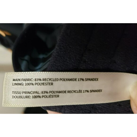 From Rachel Eco Bikini Top, XL, Navy Floral, 32" band, 3 hook adj close, Canada - Picture 7 of 11